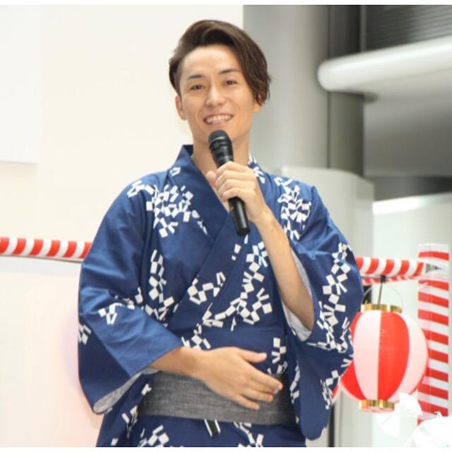 東京2020公式ライセンス商品 浴衣 メンズ ネイビー Lサイズ
