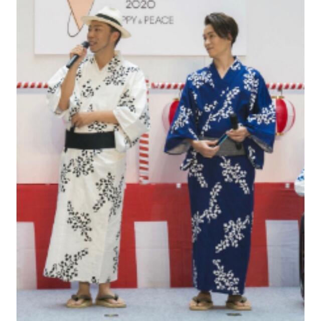 東京2020公式ライセンス商品 浴衣 メンズ ネイビー Lサイズ