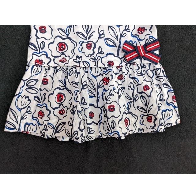 PETIT BATEAU(プチバトー)のプチバトー　ベビー　ワンピース　花柄【12m/74cm】 キッズ/ベビー/マタニティのベビー服(~85cm)(ワンピース)の商品写真