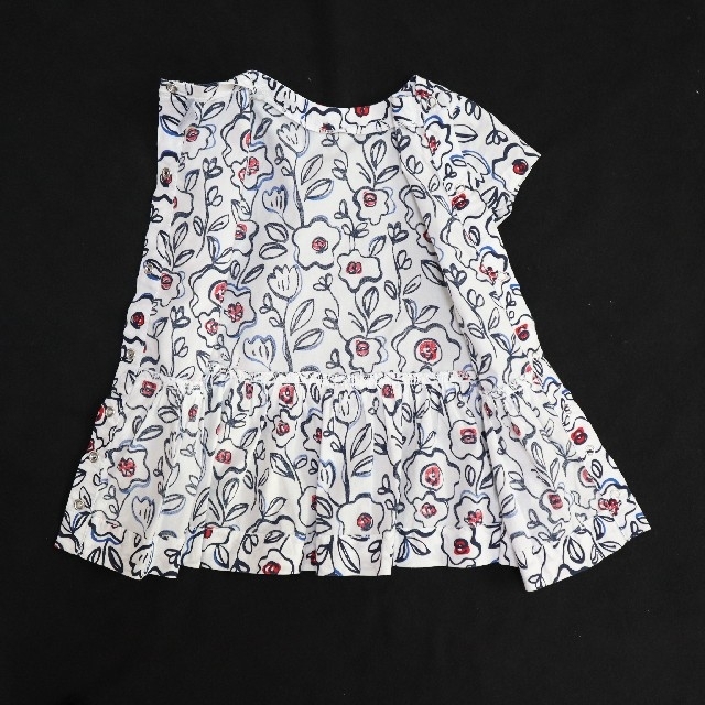 PETIT BATEAU(プチバトー)のプチバトー　ベビー　ワンピース　花柄【12m/74cm】 キッズ/ベビー/マタニティのベビー服(~85cm)(ワンピース)の商品写真