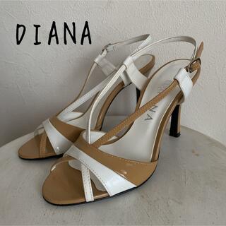 ダイアナ(DIANA)の美品 DIANA ストラップ付き 2色サンダル 上品 22㎝(サンダル)