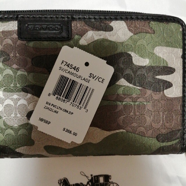 COACH(コーチ)のCOACH長財布　新品未使用　F74546正規品　迷彩柄 メンズのファッション小物(長財布)の商品写真