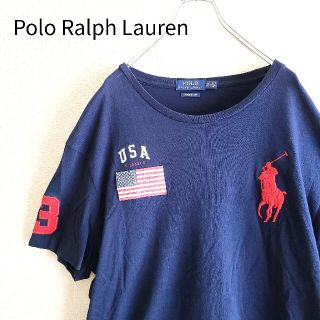 ポロラルフローレン(POLO RALPH LAUREN)の【専用】ポロラルフローレン ビッグポニー ネイビー 刺繍 Tシャツ XL(Tシャツ/カットソー(半袖/袖なし))