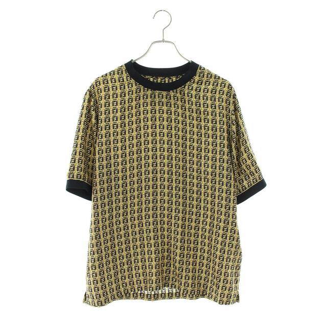 何でも揃う FENDI - フェンディ FY1021 AFRO インターシャTシャツ S T オンラインストア Tシャツ ffロゴ レア国内即完売 FENDI Tシャツ/カットソー(半袖/袖なし)