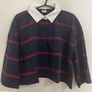 ロク(6 (ROKU))のroku ラガーシャツ ROKU RUGGER SHIRT ショート丈(シャツ/ブラウス(長袖/七分))