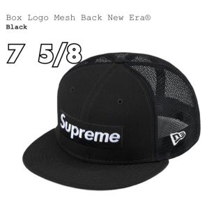 シュプリーム(Supreme)のBox Logo Mesh Back New Era® 黒(キャップ)