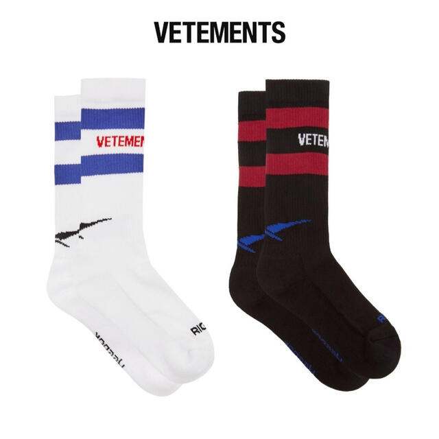 VETEMENTS × REEBOK ソックス 靴下 白 ホワイト メンズのレッグウェア(ソックス)の商品写真