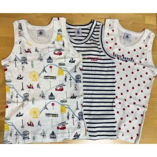 プチバトー(PETIT BATEAU)のプチバトー　タンクトップ　5ans 110cm 3枚セット　Pari(下着)