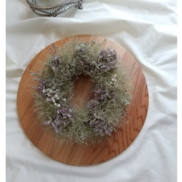 スモークツリーと紫陽花のリース