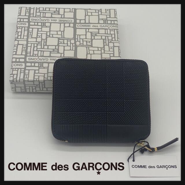 COMME des GARCONS - コムデギャルソン 折りたたみ財布  レザー ラウンドジップウォレット ブラック