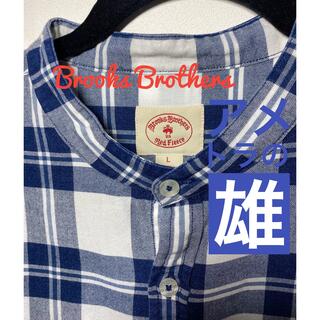 ブルックスブラザース(Brooks Brothers)のBrooksBrothers バンドカラーシャツ　レッドフリース(シャツ)