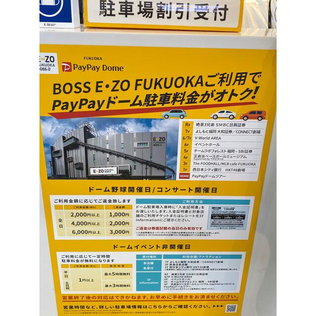 福岡ソフトバンクホークス(フクオカソフトバンクホークス)のぴっぴ様専用　ソフトバンクホークス　駐車場確保券 チケットのスポーツ(野球)の商品写真