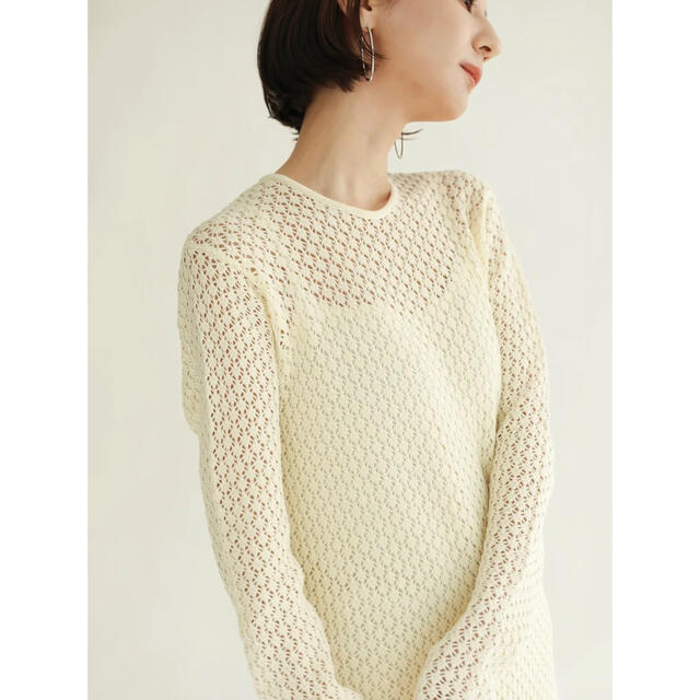 あり裏地louren vintage lace knit dress