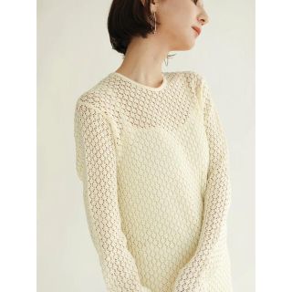 トゥモローランド(TOMORROWLAND)のlouren vintage lace knit dress(ロングワンピース/マキシワンピース)