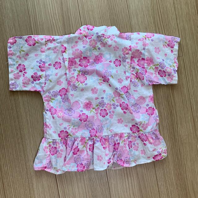 motherways(マザウェイズ)のマザウェイズ甚平ピンクこども浴衣120cm キッズ/ベビー/マタニティのキッズ服女の子用(90cm~)(甚平/浴衣)の商品写真