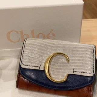 Chloe 三つ折り財布 クロエC ミニウォレット クロコ 型押し