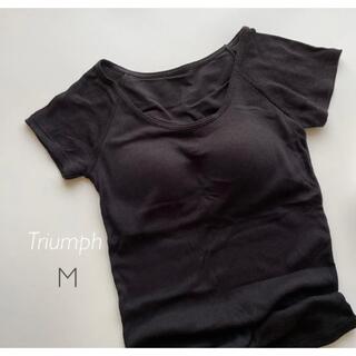 Triumph - トリンプ  リブブラTシャツ　Mサイズ1枚　ブラック　ブラトップ　ノンワイヤー