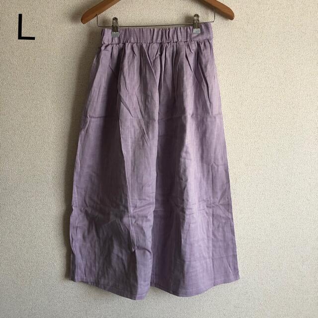 iikigokochi スカート パープル Lサイズ レディースのスカート(ロングスカート)の商品写真