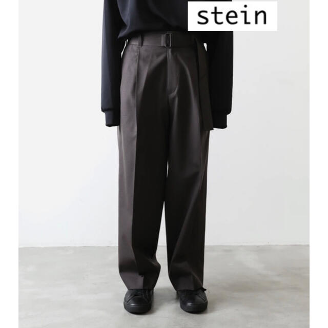 stein BELTED WIDE STRAIGHT TROUSERS 21AW