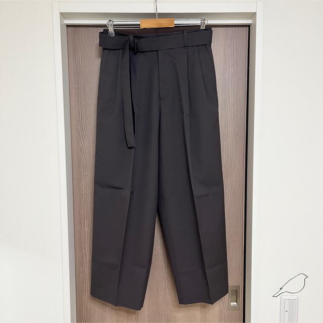 stein BELTED WIDE STRAIGHT TROUSERS 21AW | hartwellspremium.com