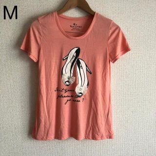 Tシャツ Re Thick and fast ヒール柄 珊瑚色 M(Tシャツ(半袖/袖なし))