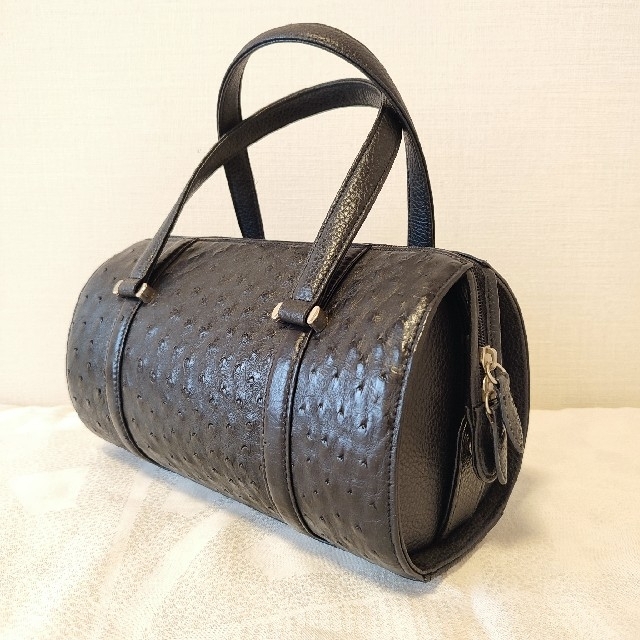 TUMI(トゥミ)の高級✨オーストリッチ　ハンドバッグ　黒　ブラック　ダチョウ革 レディースのバッグ(トートバッグ)の商品写真