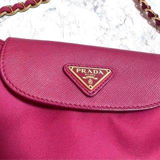 サイズ交換OK】 【PRADA】【プラダ】 チェーンショルダーバッグ