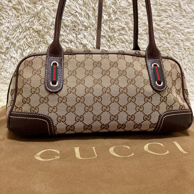 美品✨グッチ トートバッグ プリンシー GGキャンバス シェリーライン