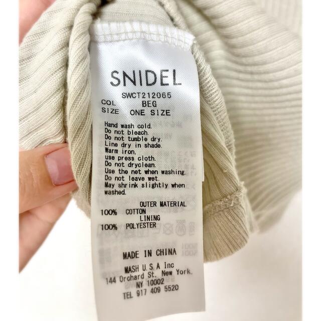 SNIDEL(スナイデル)のORGANICSカップインレースアップトップス SNIDEL スナイデル レディースのトップス(カットソー(半袖/袖なし))の商品写真