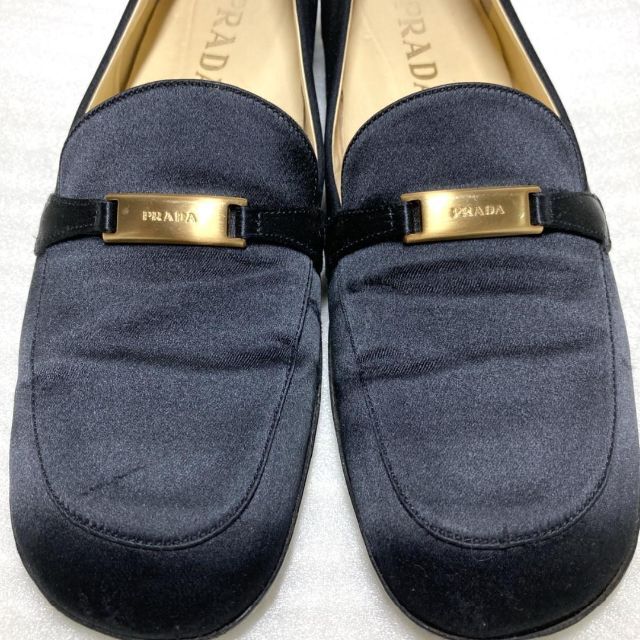 PRADA プラダ ローファー  フラット 37 23.5〜24㎝ ブラック