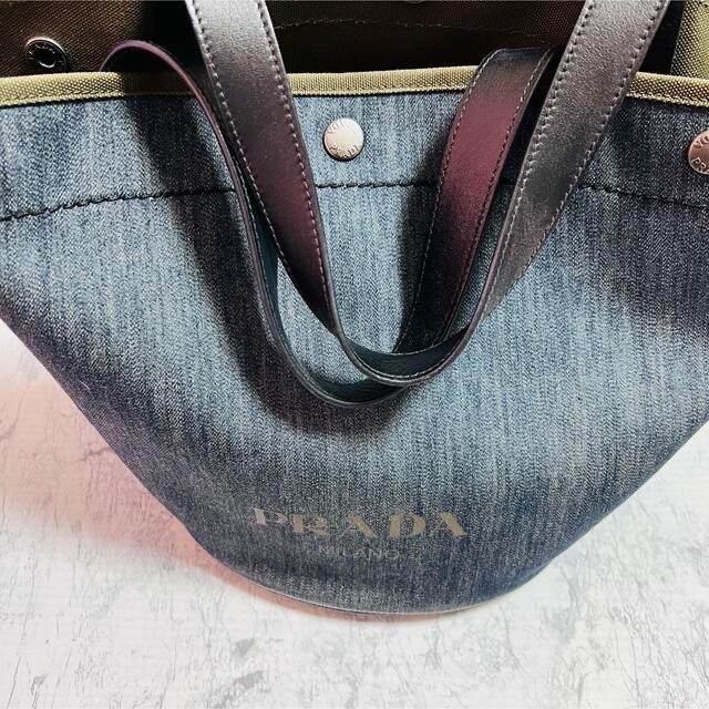 プラダ PRADA デニム ショッパートート バッグ ust.md