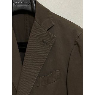 ラルディーニ(LARDINI)のLARDINI ラルディーニ ブラウン コットンリネンジャケット 4850 春夏(テーラードジャケット)