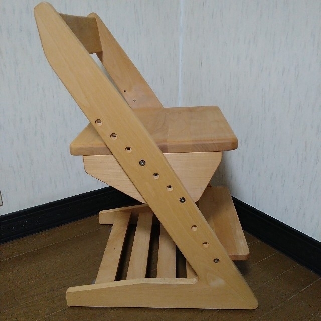 国産　杉工場　木製上下可動椅子 学習椅子・学習チェア キッズチェア　子供用　イス 2