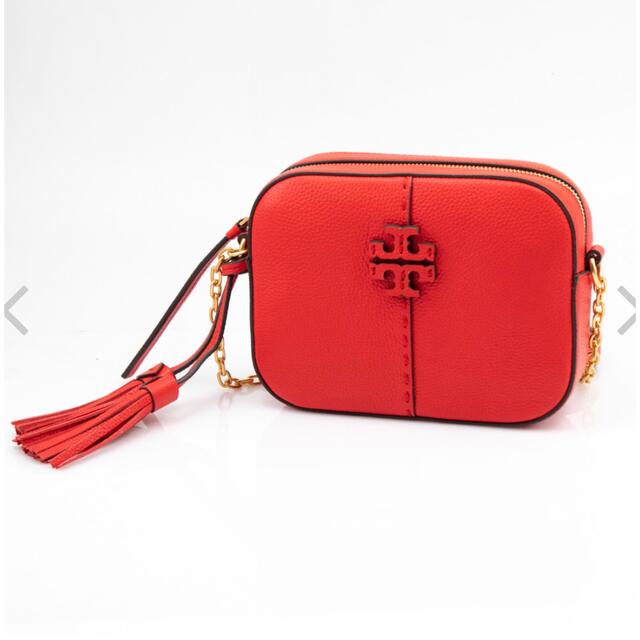 Tory Burch タッセル ショルダーバッグ レッド