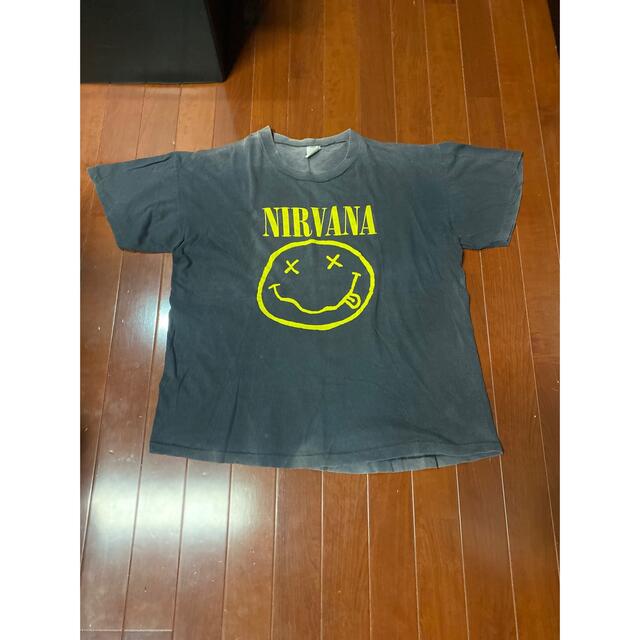 誠実】 90'S 当時物 NIRVANA スマイルTシャツ ヴィンテージ サイズXL Tシャツ+カットソー(半袖+袖なし) 