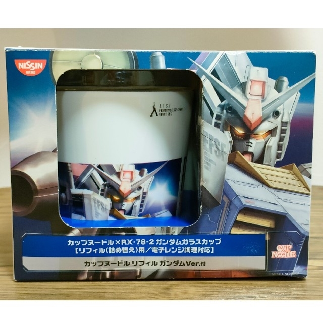 日清食品(ニッシンショクヒン)のカップヌードル×RX-78-2ガンダムガラスカップ 食品/飲料/酒の加工食品(インスタント食品)の商品写真