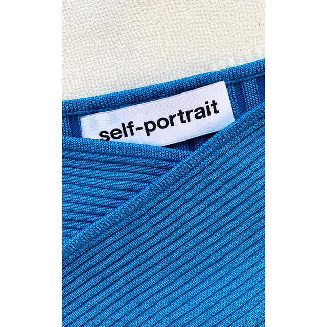 SELF PORTRAIT(セルフポートレイト)の❤️正規品Selfportrait22新作新品★ブルーロングワンピース　綺麗 レディースのワンピース(ロングワンピース/マキシワンピース)の商品写真