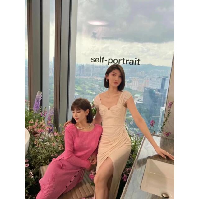 ❤️正規品Selfportrait22新作新品☆新色ピンクロングワンピース 3色