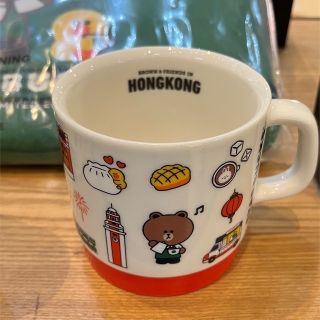 スターバックスコーヒー(Starbucks Coffee)の【香港スタバ限定】LINEフレンズ　コニー&ブラウン　香港マグカップ(グラス/カップ)