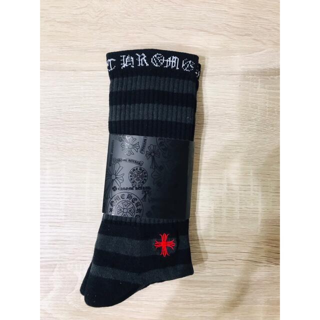 Chrome Hearts - クロムハーツ くつ下 新品未使用 赤 黒 ボーダーの