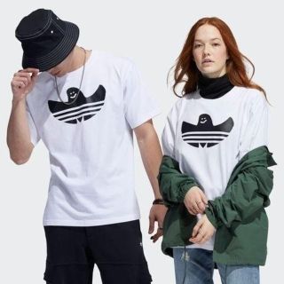 アディダス(adidas)のアディダス コラボ マークゴンザレス シュムー ホワイト ブラック 白 黒 匿配(Tシャツ/カットソー(半袖/袖なし))