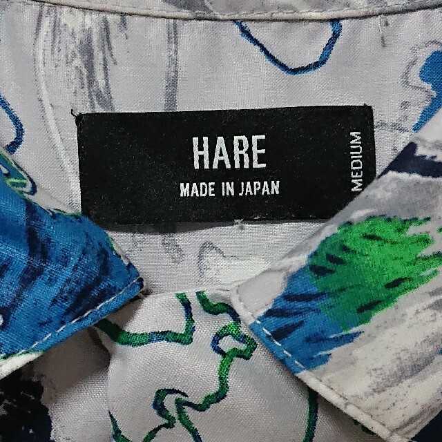 HARE(ハレ)のHARE ハレ アロハ シャツ 花 フラワー 灰色 グレー 総柄 メンズ メンズのトップス(シャツ)の商品写真