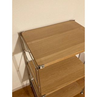 MUJI (無印良品) - ステンレスユニットシェルフ・オーク材棚セット・小