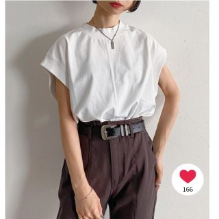 ページボーイ(PAGEBOY)のカットフレンチスリーブ 白(Tシャツ(半袖/袖なし))