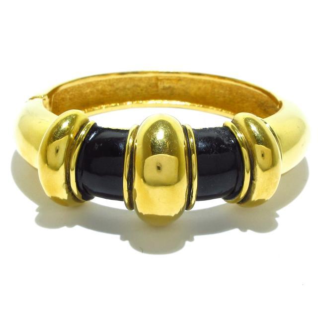 限定価格セール!】 CHANEL - シャネル バングル 金属素材 ゴールド×黒