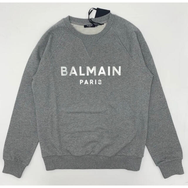 BALMAIN(バルマン)のBALMAIN トレーナー スウェット プルオーバー メンズ グレー　バルマン レディースのトップス(トレーナー/スウェット)の商品写真