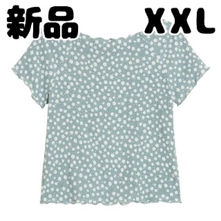 ジーユー(GU)の新品 未使用 GU シャーリングT ブルー XXL 大きいサイズ(Tシャツ(半袖/袖なし))