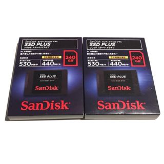 サンディスク(SanDisk)のサンディスクSSD 240GB SDSSDA-240G-J26 PLUS×2(PCパーツ)