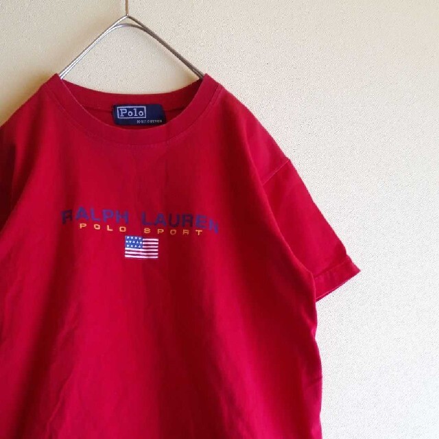 POLO RALPH LAUREN(ポロラルフローレン)の古着屋OLD90’sRALPH LAUREN POLO SPORT ロゴTシャツ レディースのトップス(Tシャツ(半袖/袖なし))の商品写真