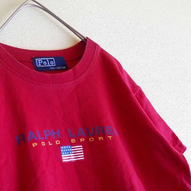 POLO RALPH LAUREN(ポロラルフローレン)の古着屋OLD90’sRALPH LAUREN POLO SPORT ロゴTシャツ レディースのトップス(Tシャツ(半袖/袖なし))の商品写真